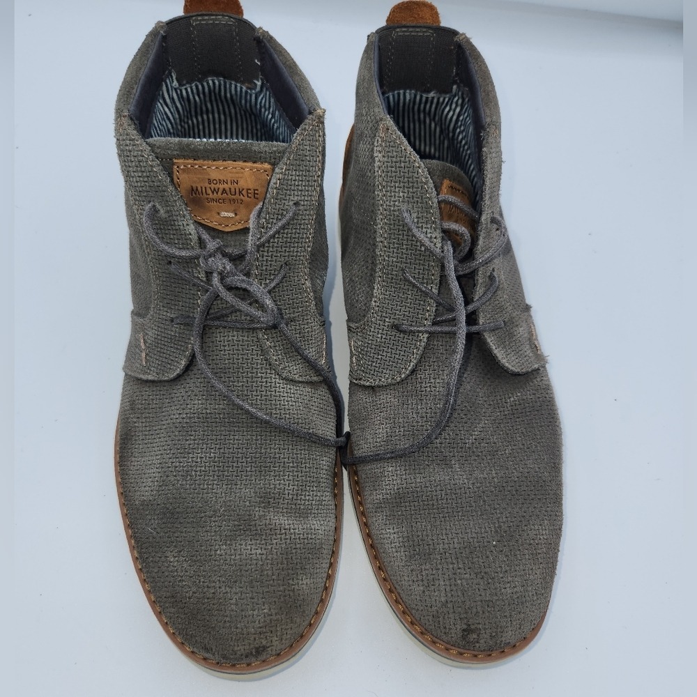 Nunn Bush Chukka Boots Mens Ankle Gray Textile Lace‎ Up Casual